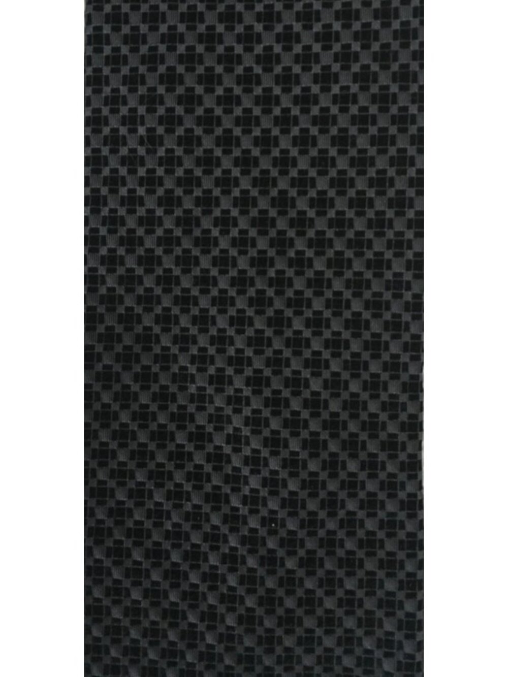 Bugatti Neck Tie Black Gray Diamond Clover Pattern Silk 3.75 in Wide 56 in Long